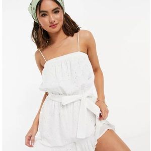 ASOS White Strapless Romper